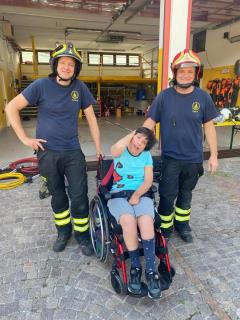 Visita Caserma V.F. Piné associazione ANFFAS